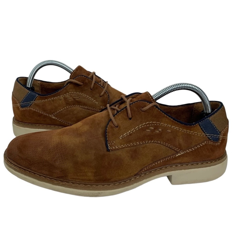 Freeman Derby Lace Up Casual Loafer Size 8.5 Cushioned Memory Foam Insole EUC